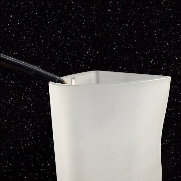 1996 iittala Pari Tiina Nordstrom Swirl Glass Vase Set Clear And Frosted Signed - Picture 8 of 16